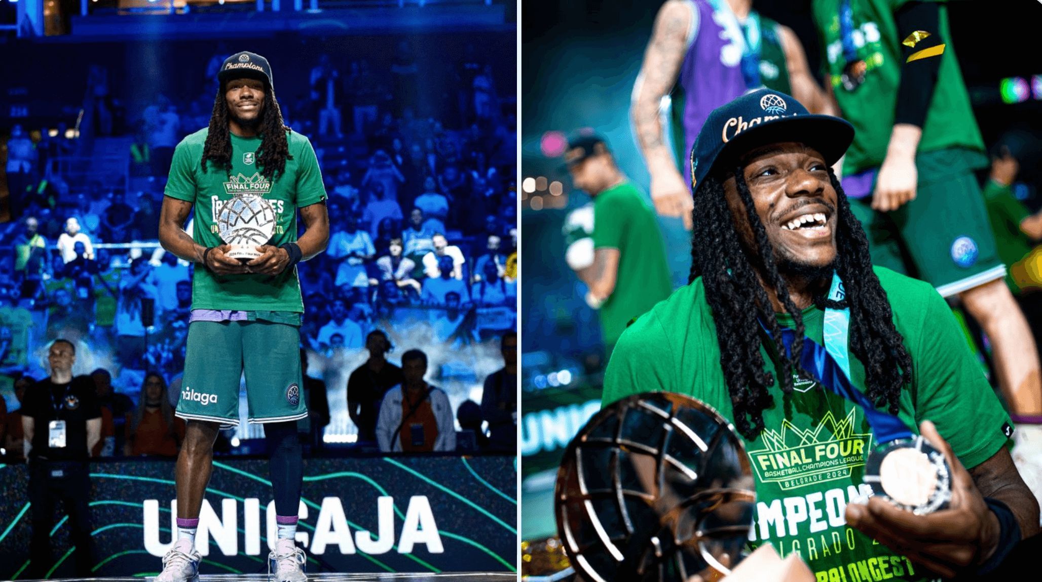  Perry, feliz con su trofeo a mejor jugador de las finales. (BCL)