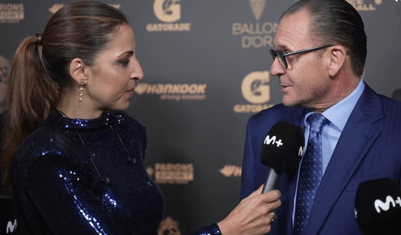  Predrag Mijatovic, en la alfombra roja del Balón de Oro 2024 (Captura de Movistar +)