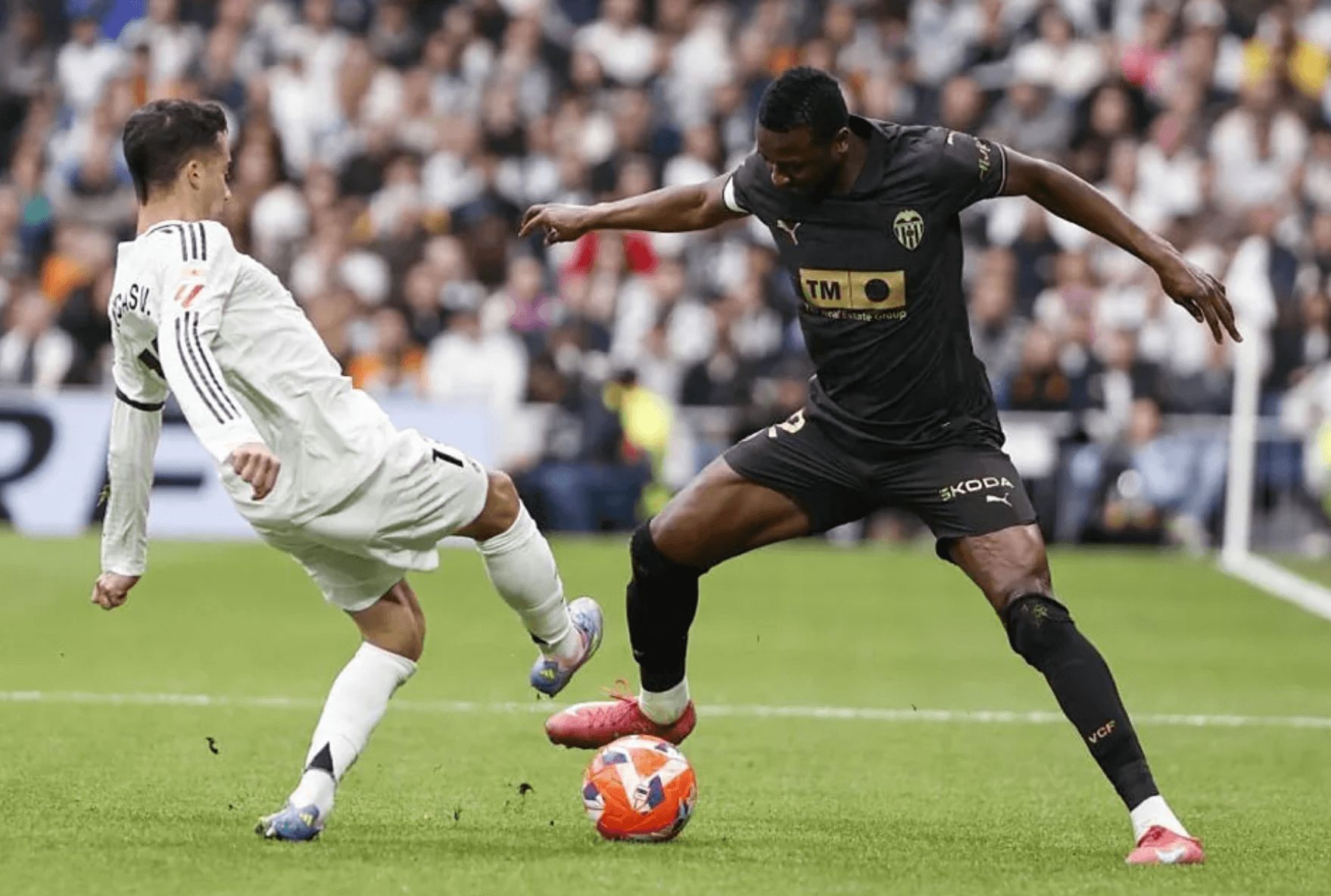  Sadiq Umar, durante el Real Madrid-Valencia.