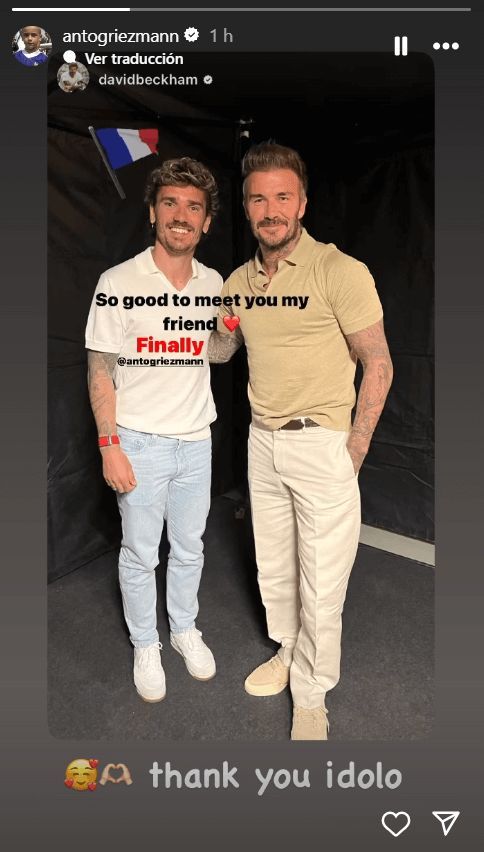  Griezmann y Beckham posan juntos