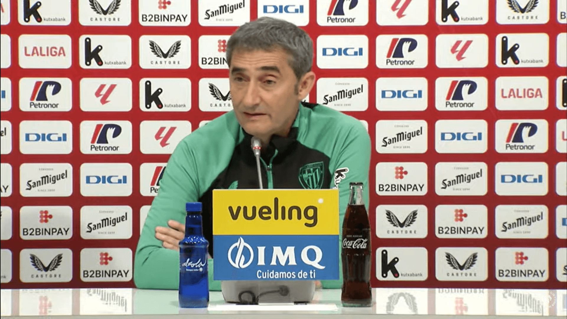 Ernesto Valverde, en rueda de prensa del Athletic.