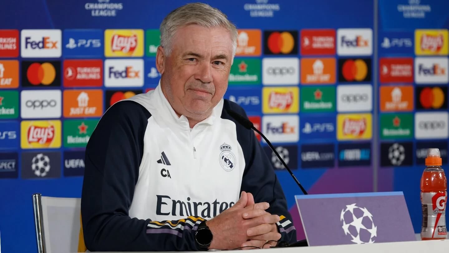 Carlo Ancelotti, en sala de prensa.