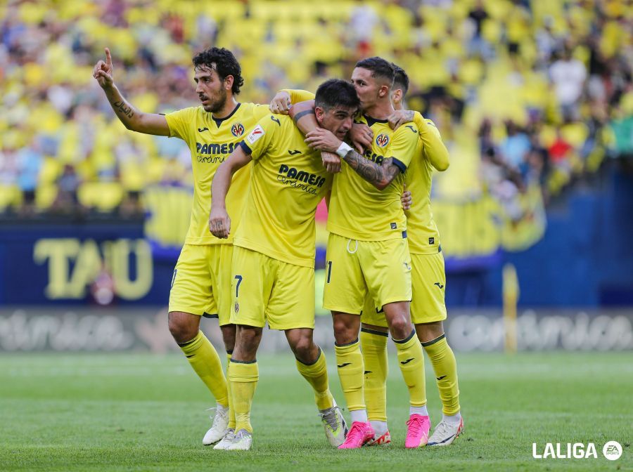  Gerard Moreno celebra su gol en el Villarrea-Almería (FOTO: LALIGA).