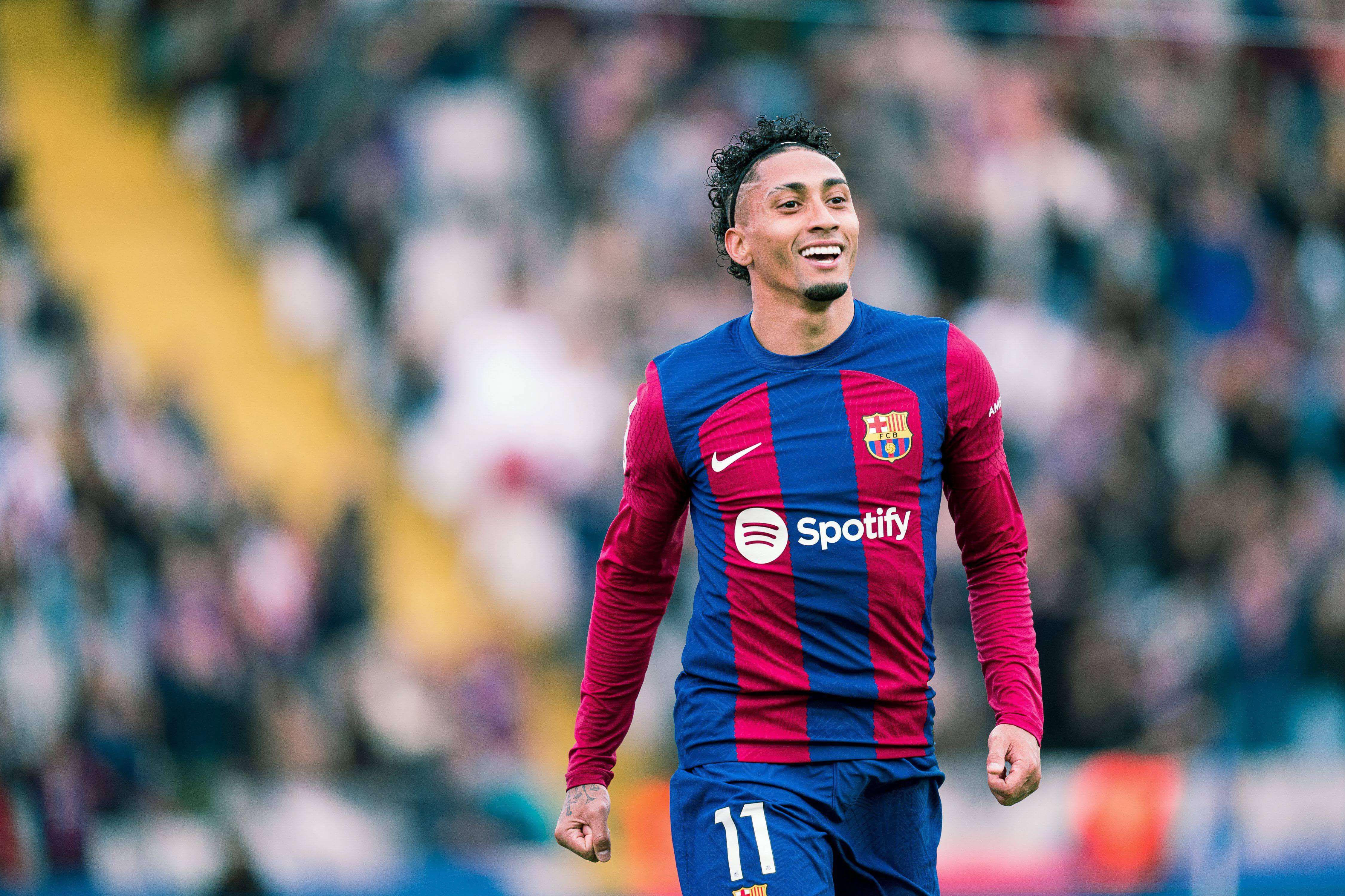  Raphinha celebra su gol en el Barcelona-Getafe (FOTO: Cordón Press).