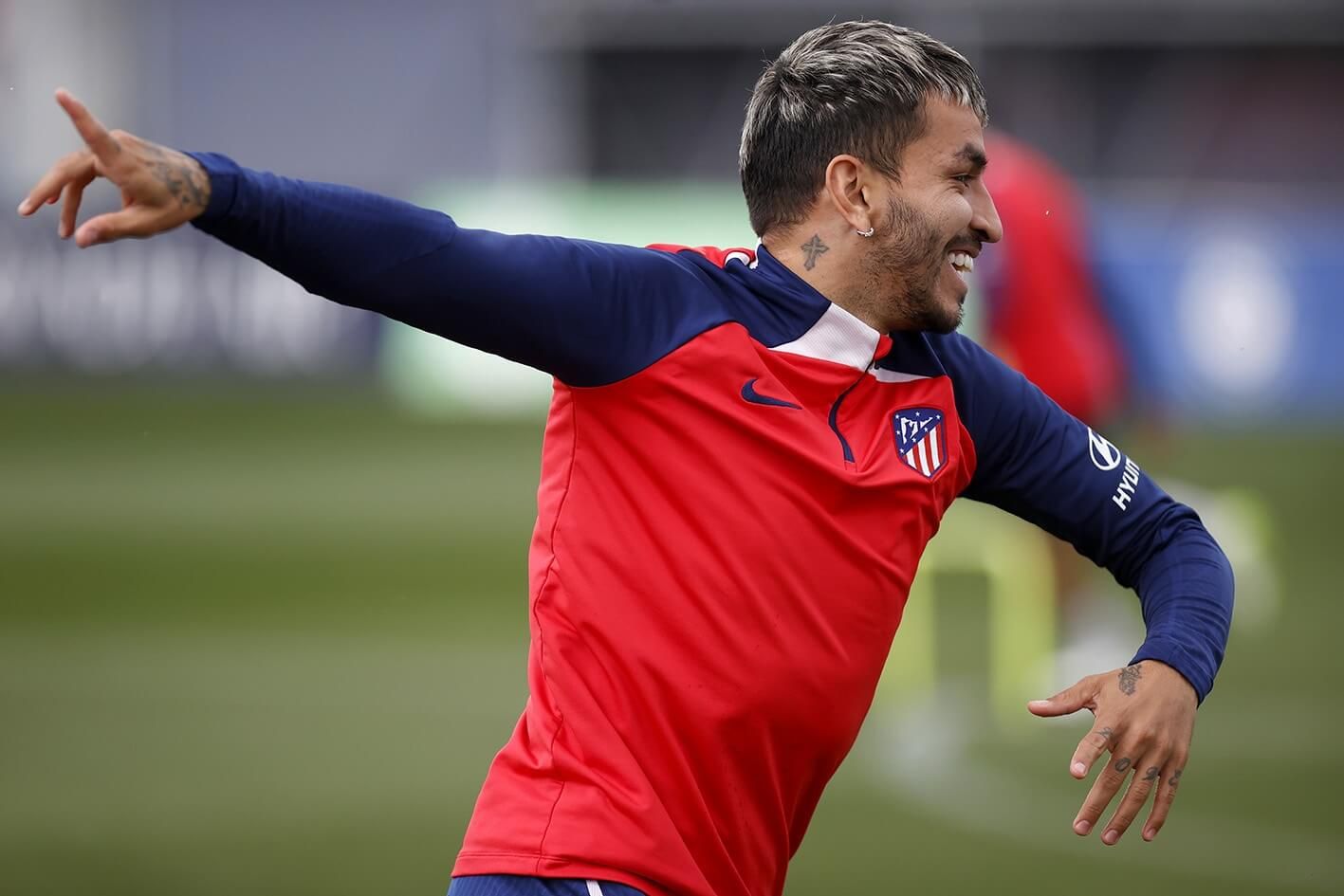  Ángel Correa, en una sesión del Atlético.