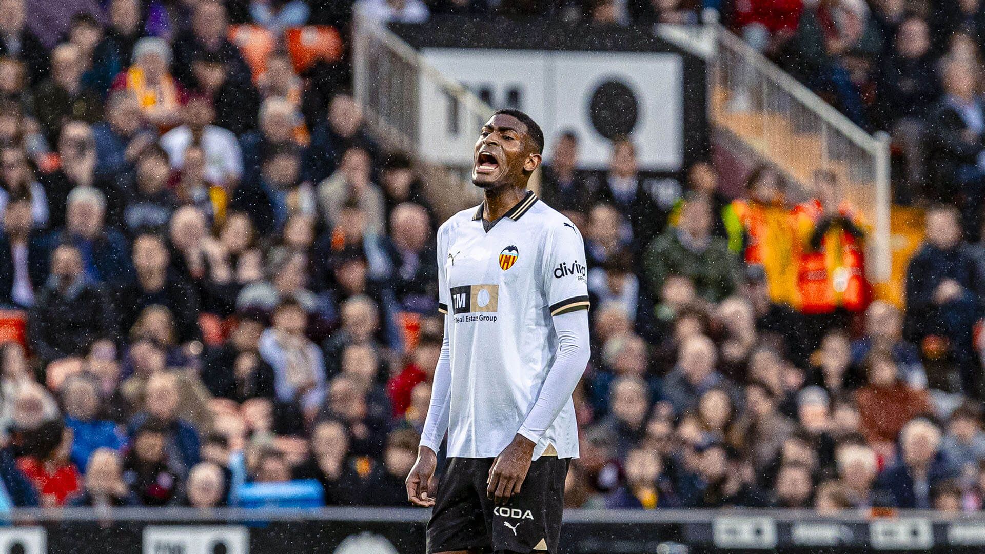 Cristhian Mosquera, ante el RCD Mallorca.