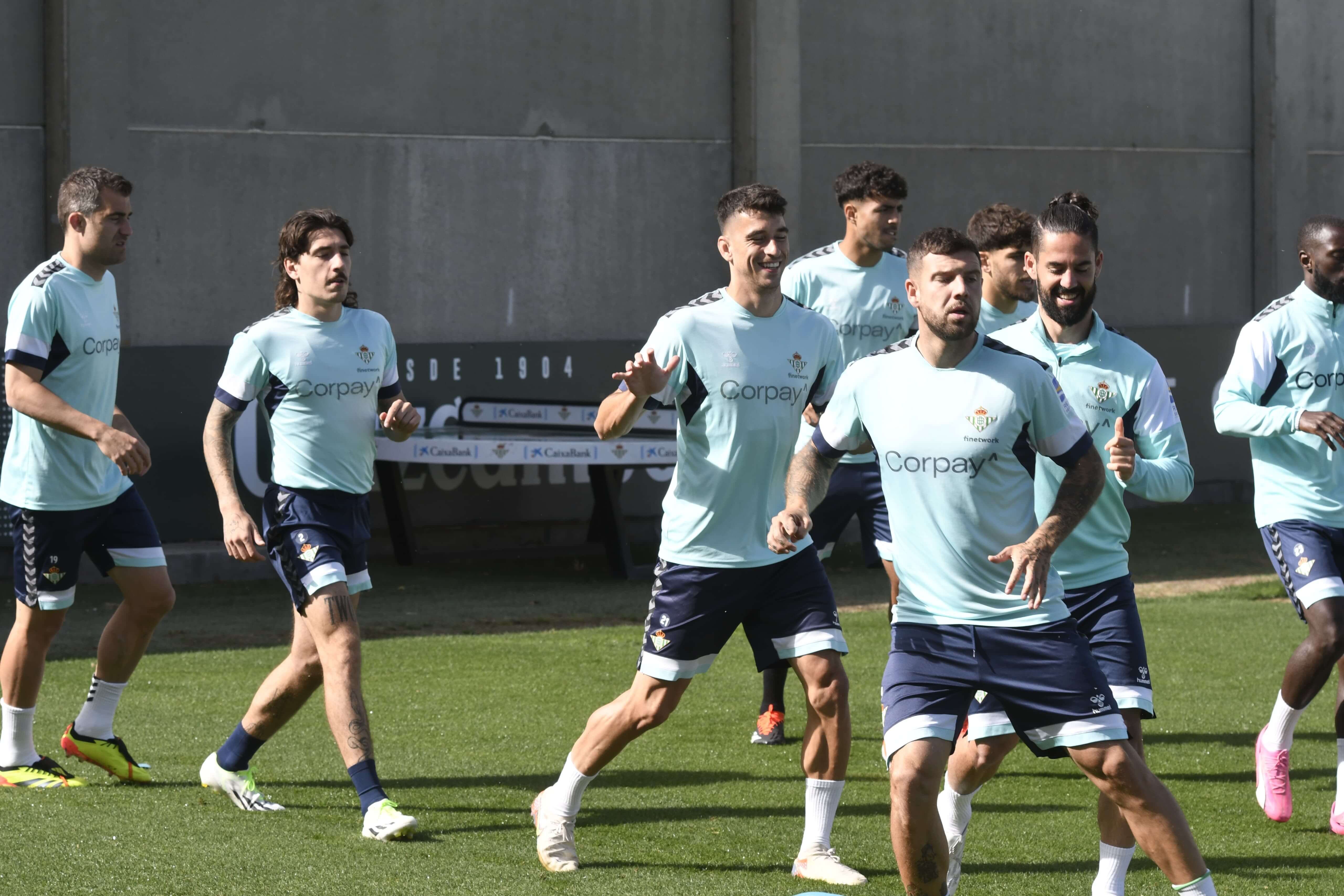 El entrenamiento del Betis.
