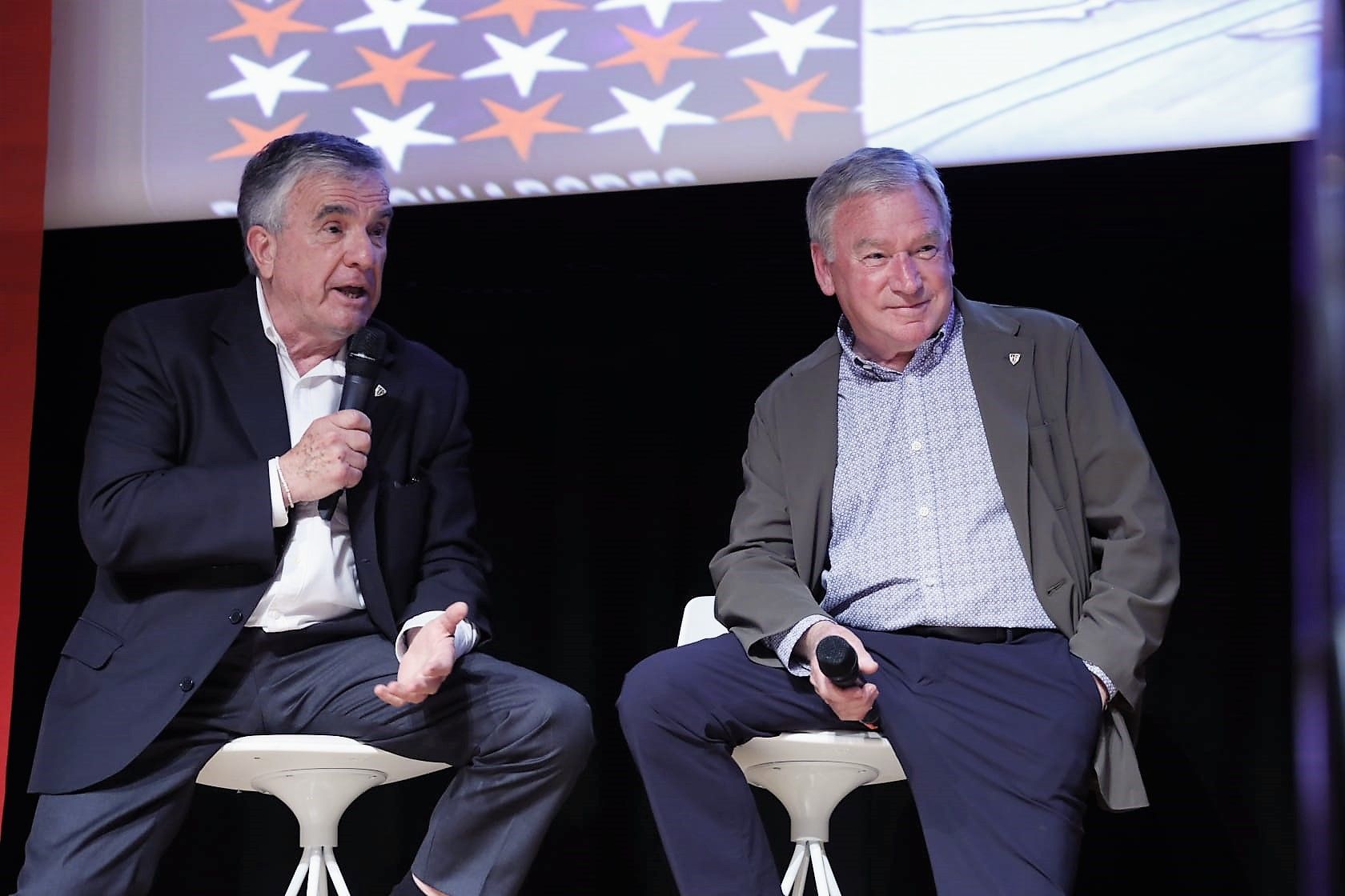  Dani y Javier Clemente en la Gala Txapeldunak del Athletic Club campeón en los 80.