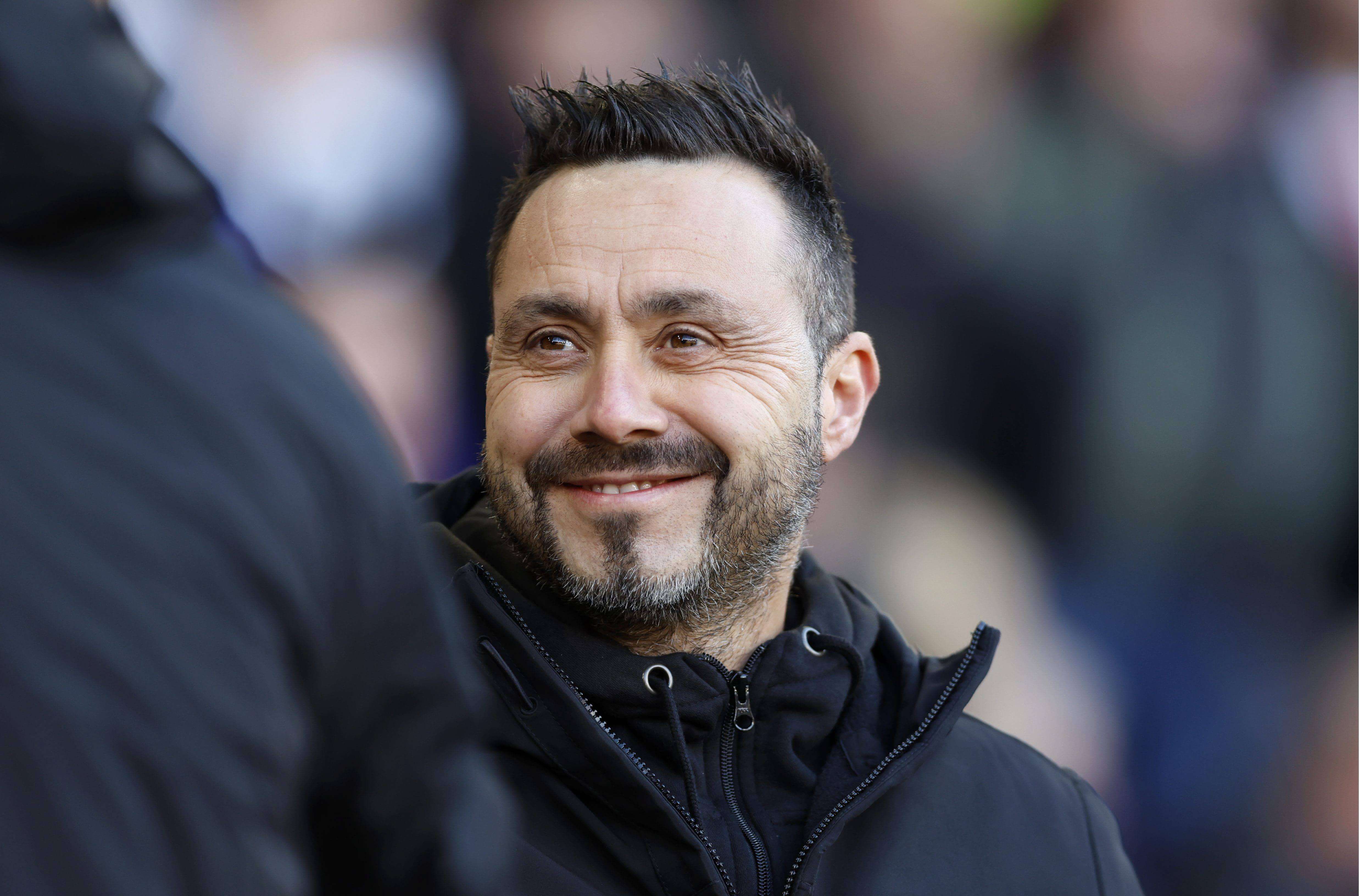 De Zerbi, en un partido con el Brighton.