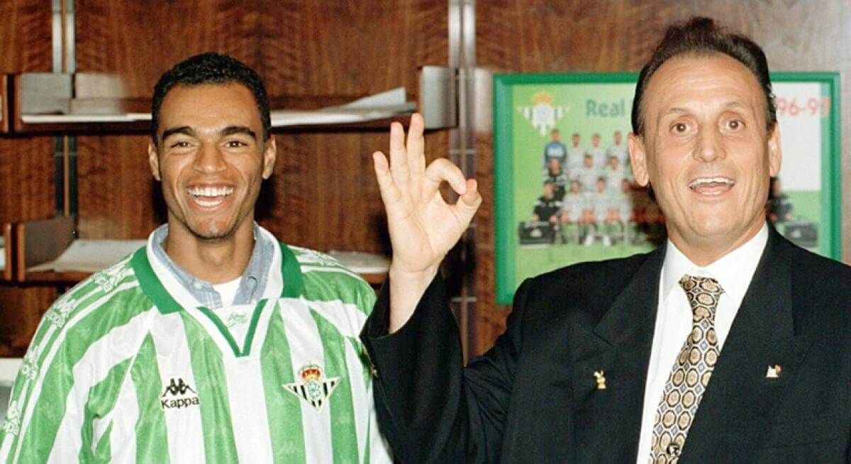 Manuel Ruiz de Lopera y Denilson en la presentación del brasileño.