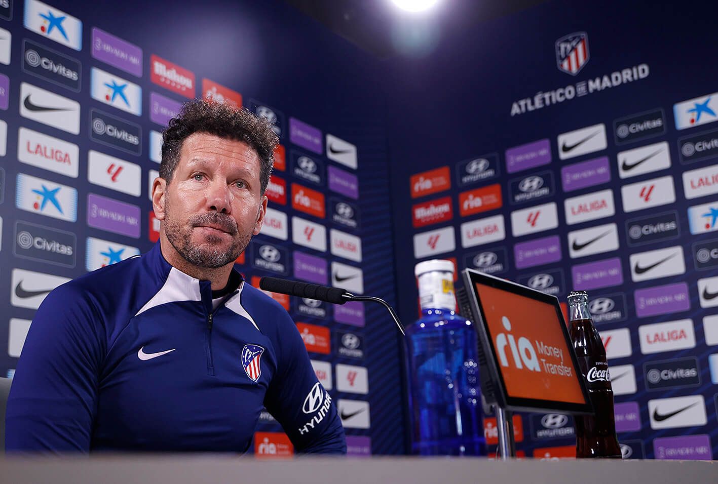 Diego Pablo Simeone, en sala de prensa.