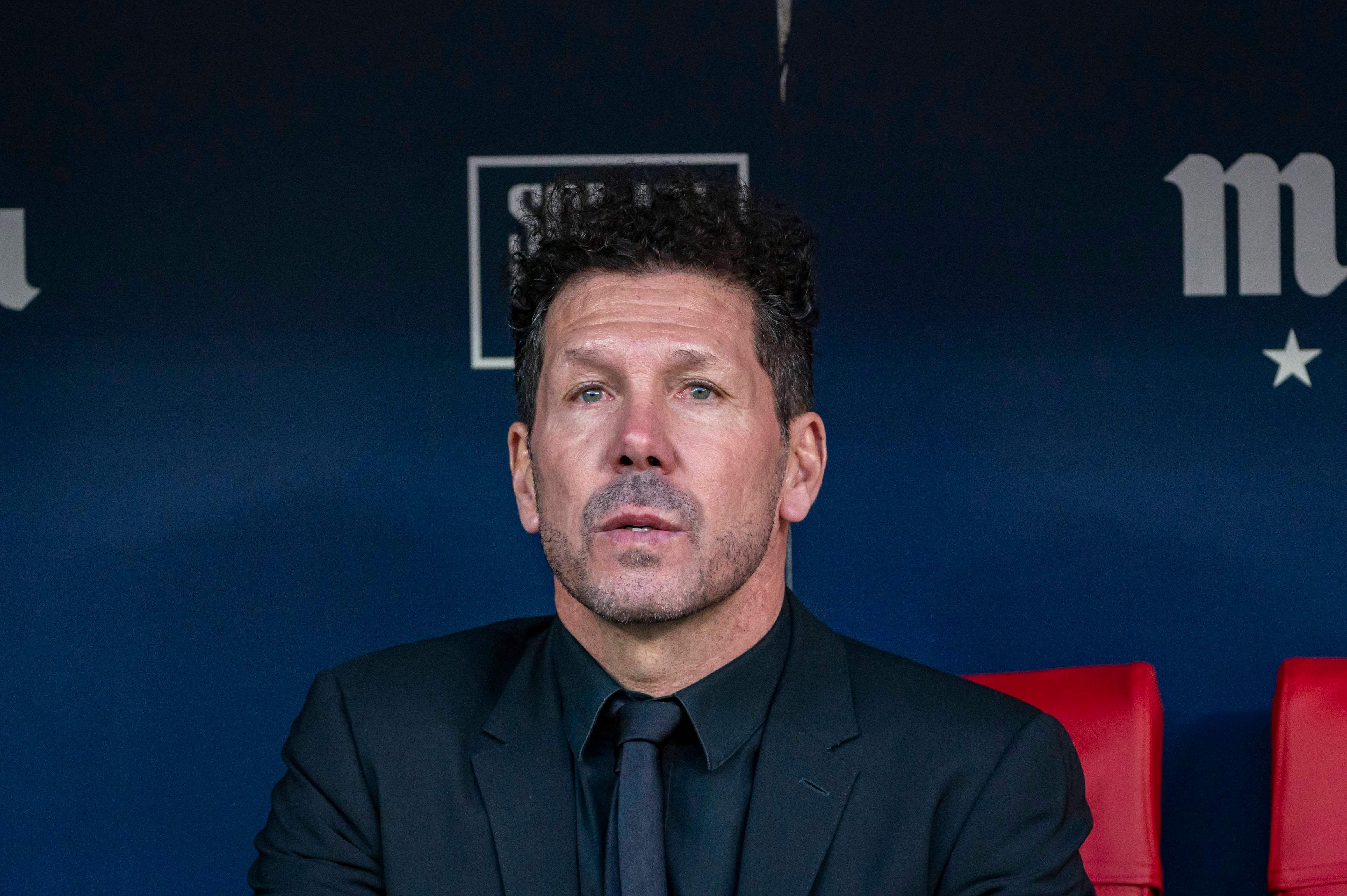 Diego Pablo Simeone durante el Atlético-Las Palmas.