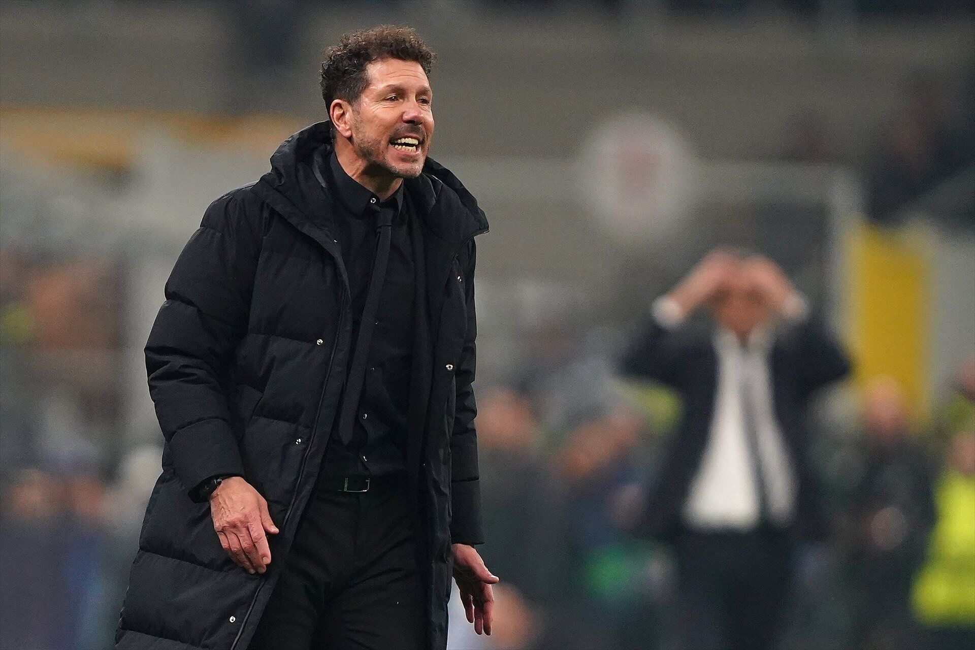 Diego Simeone, durante el Inter-Atlético de Champions..