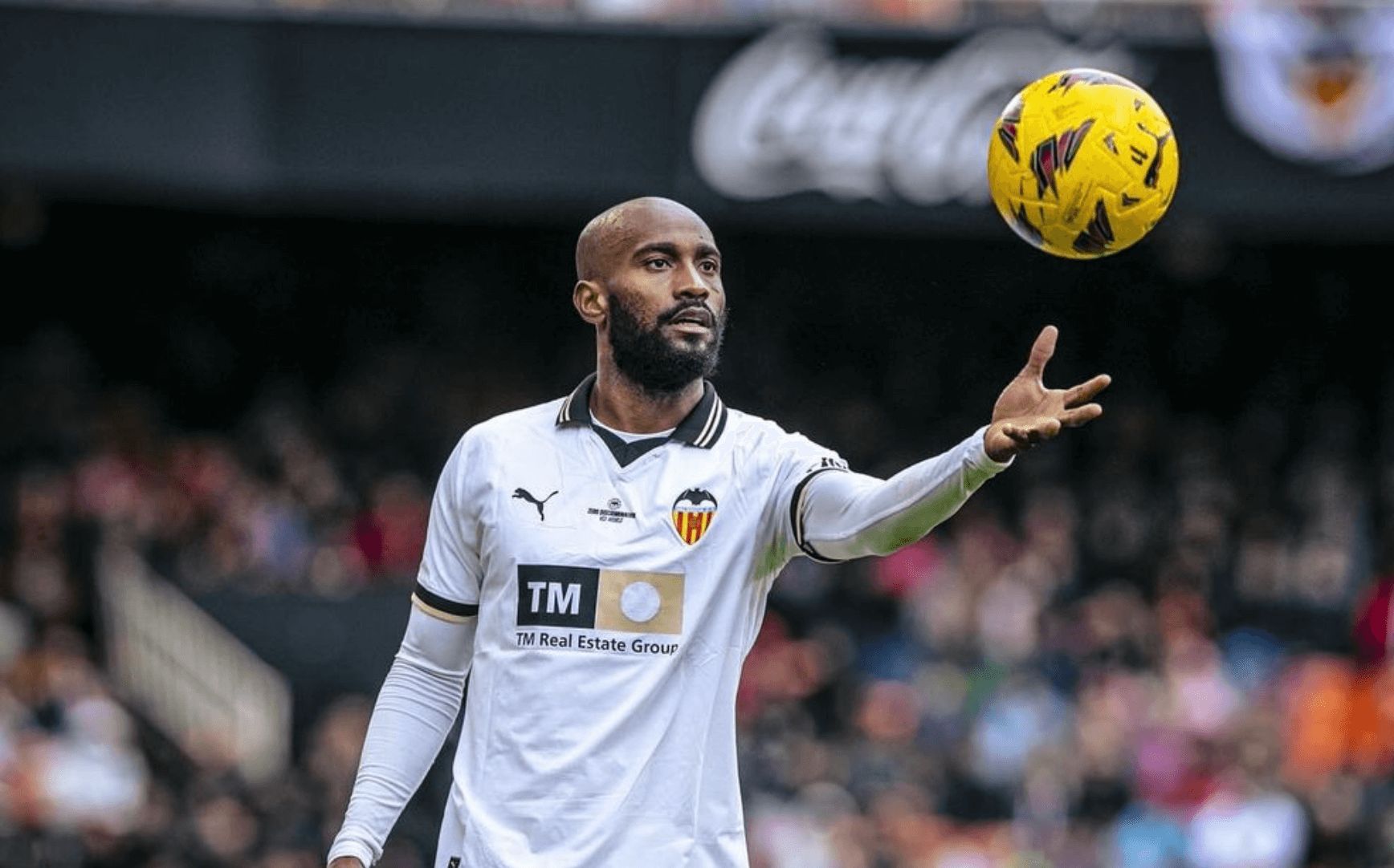  Dimitri Foulquier, ante el Getafe CF.