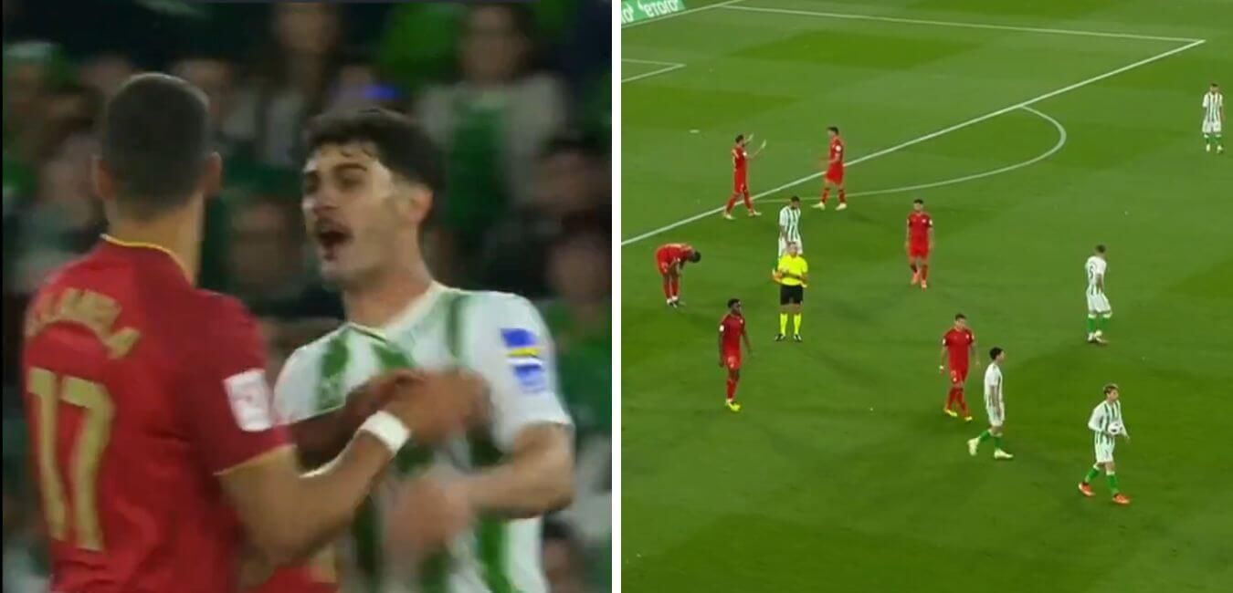  El enganchón de Lamela con Johnny Cardoso.