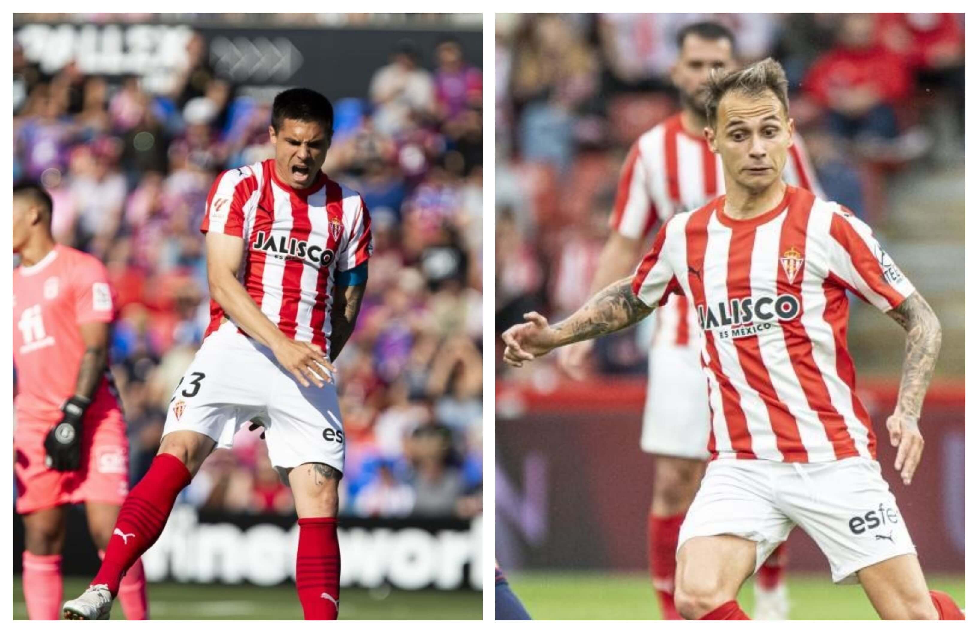 Djuka y Fran Villalba en sus últimos partidos con el Sporting (Foto: LALIGA).