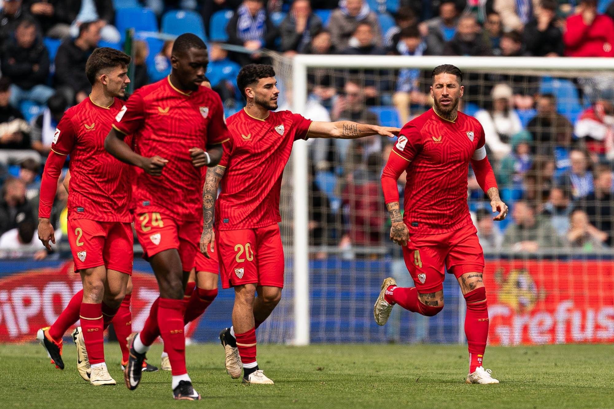  Celebración del gol de Sergio Ramos ante el Getafe.