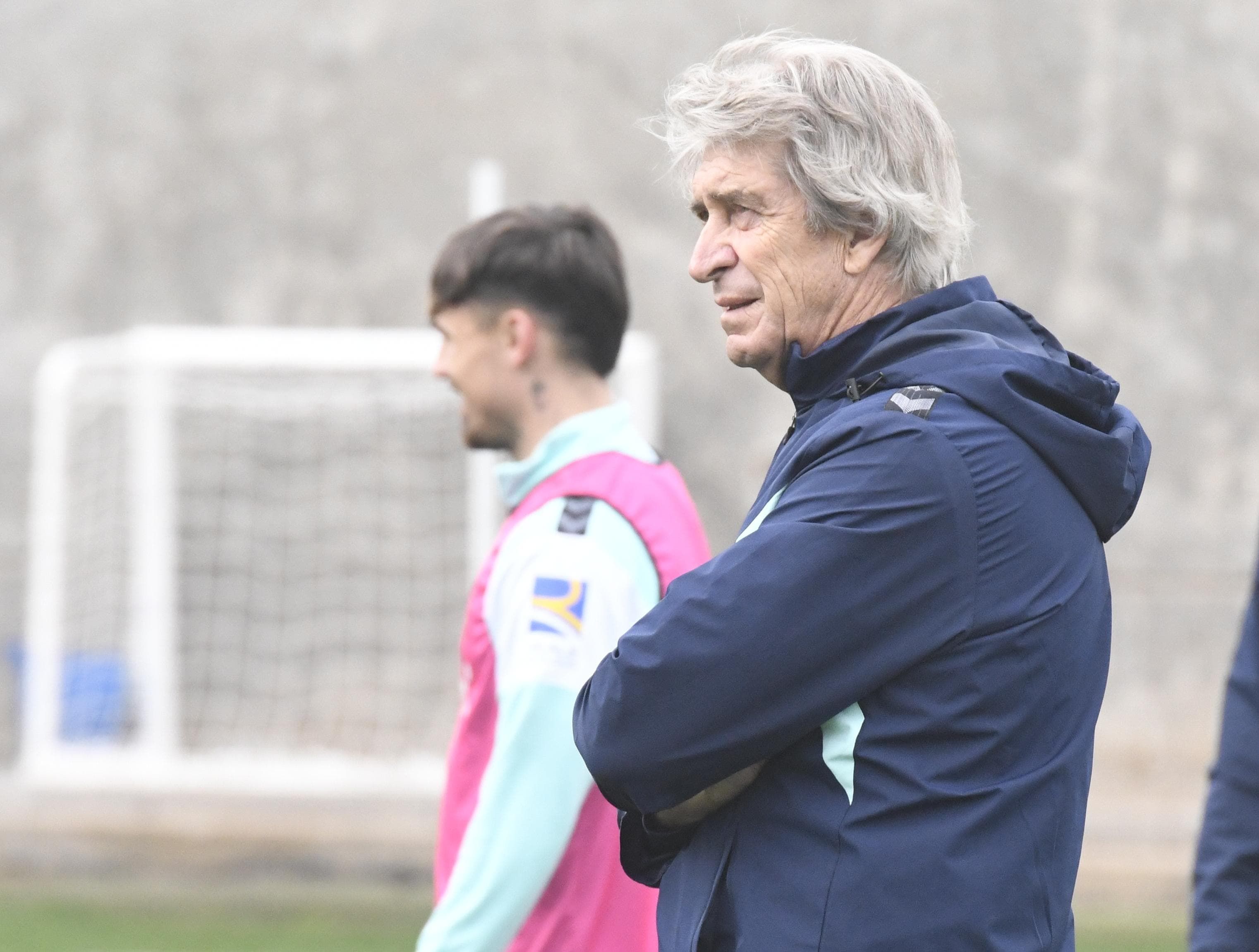  Pellegrini, entrenador del Betis, en un entrenamiento reciente.