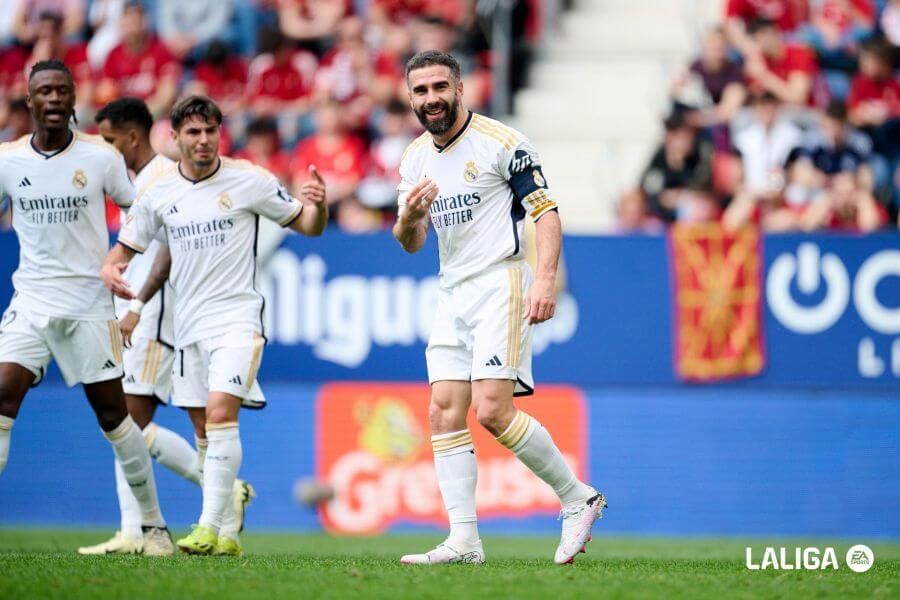  Dani Carvajal puso el segundo, tras el de Vinicius, en el Osasuna-Real Madrid (foto: Cordon Press)