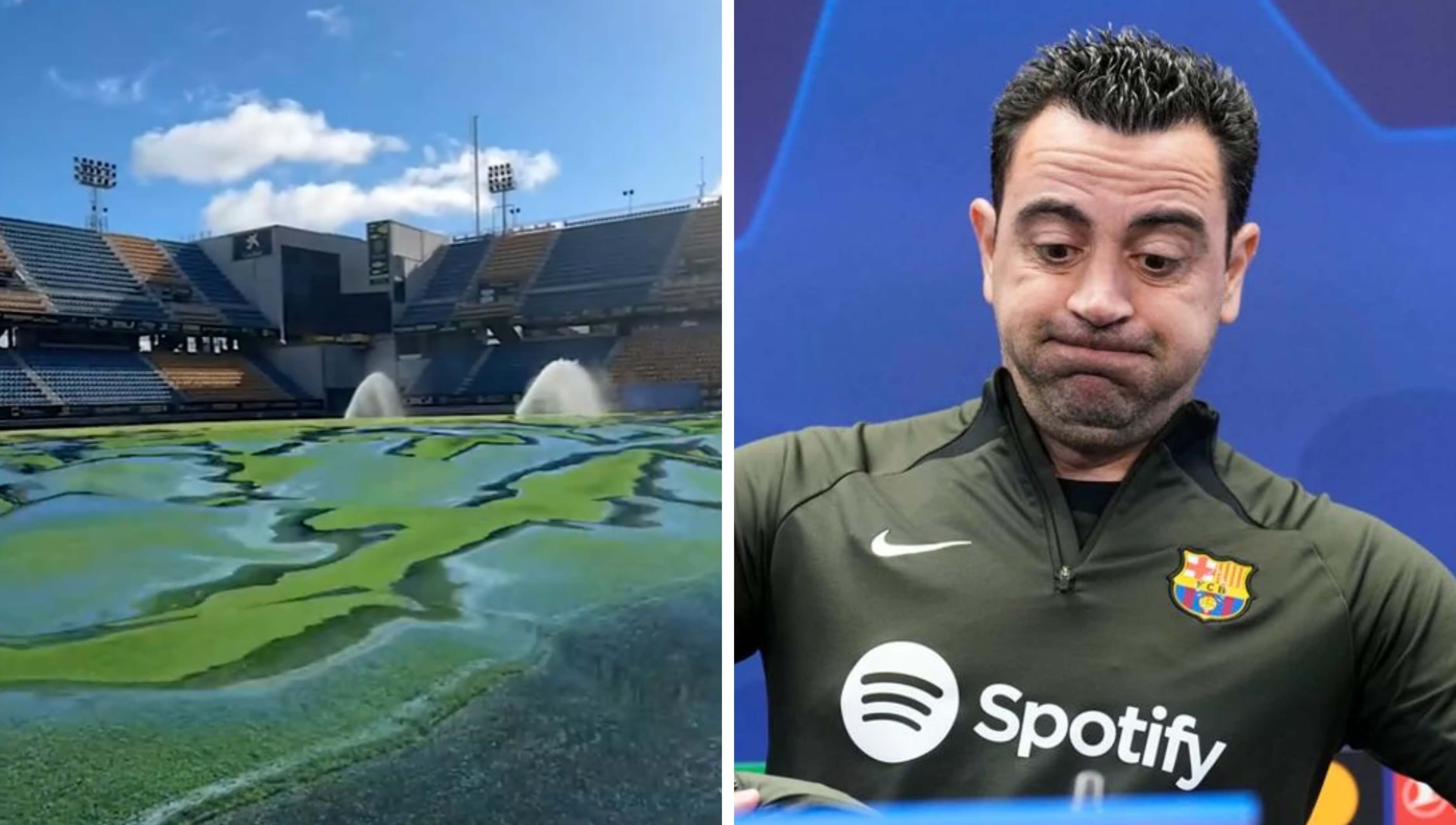 El montaje del Cádiz y Xavi Hernández, técnico del Barça