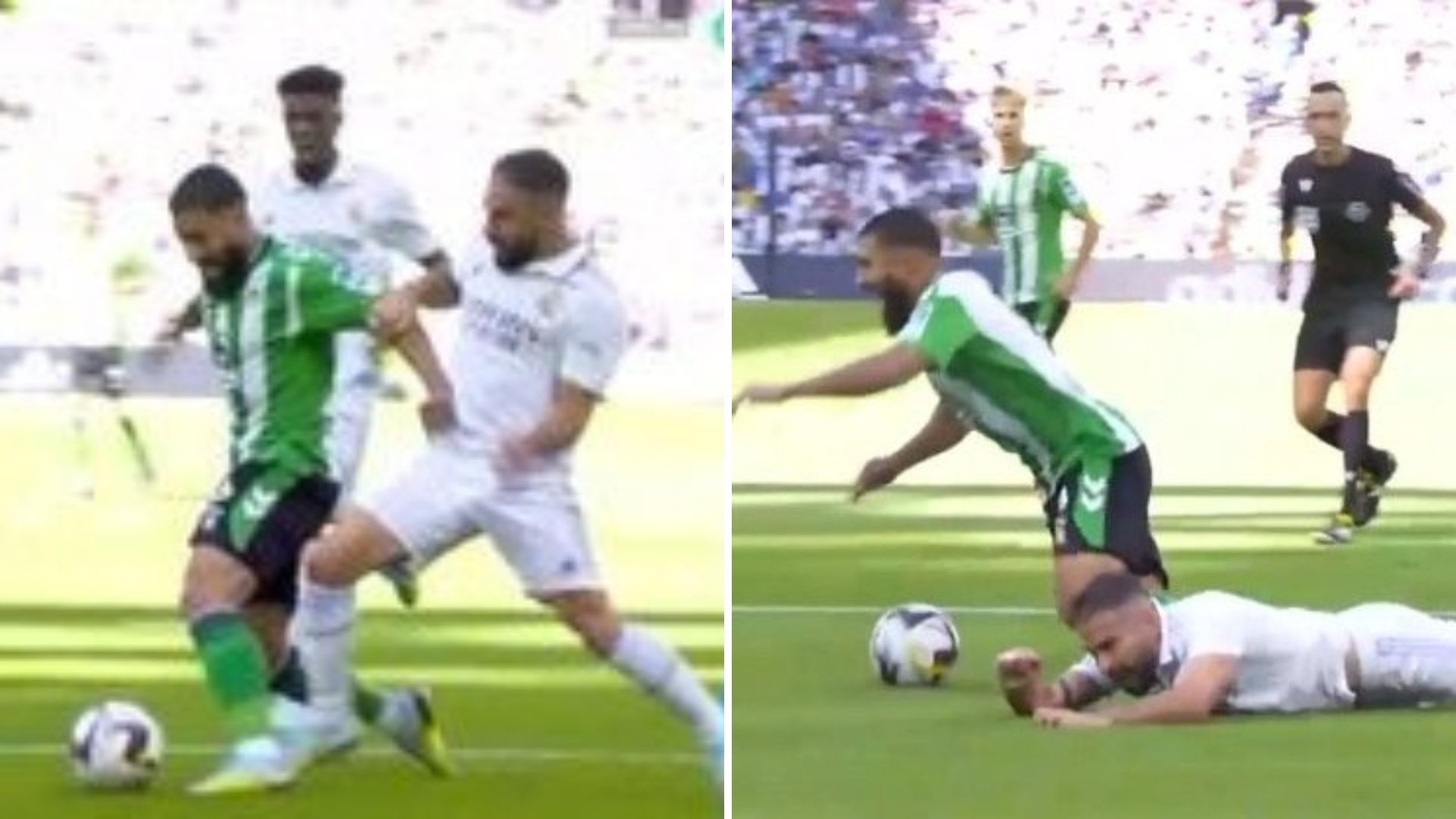  El posible penalti de Carvajal sobre Fekir.