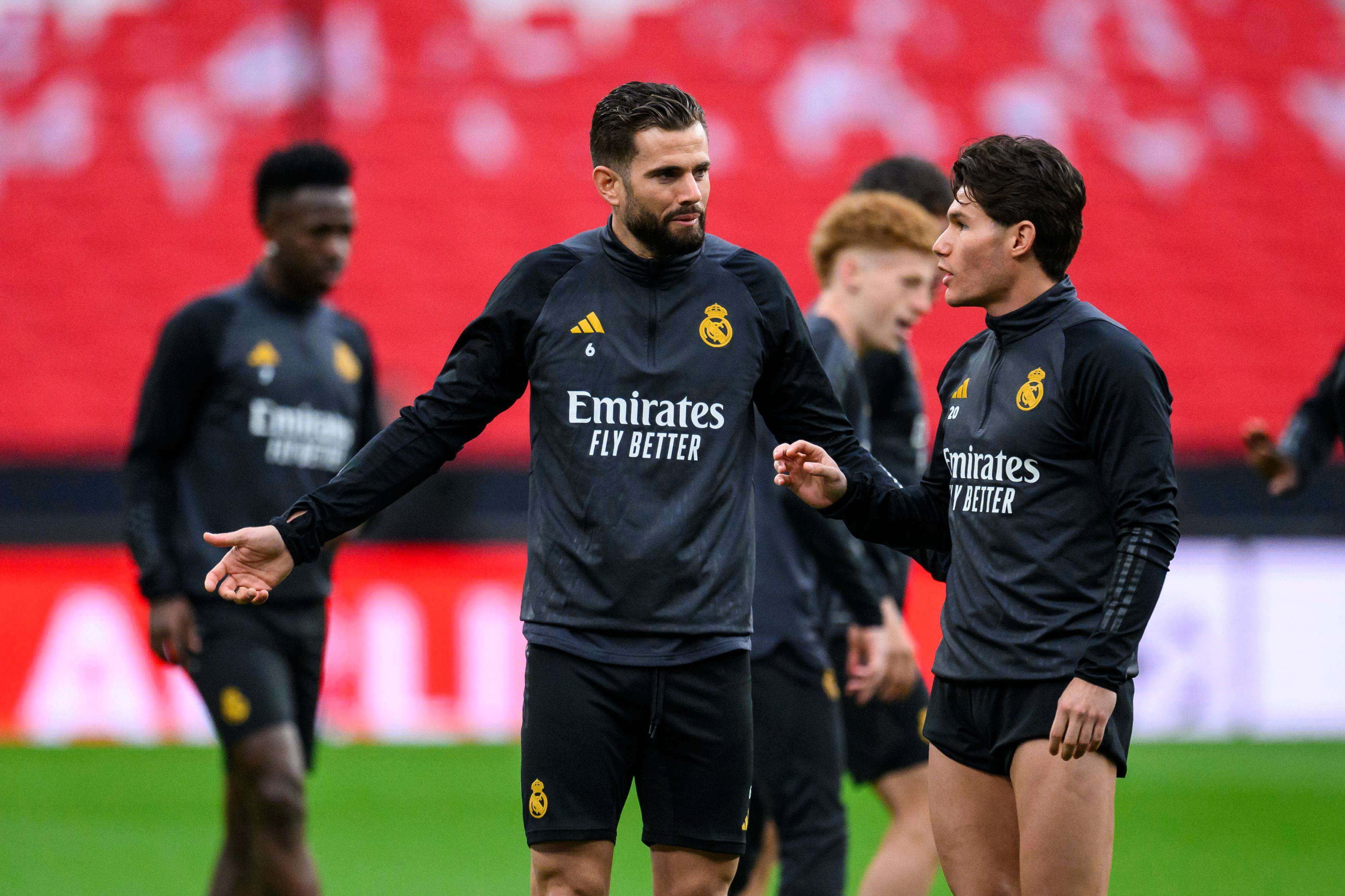  Nacho y Fran García se entrenan antes de la final de Champions.