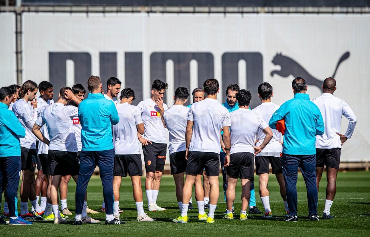  Entrenamiento del Valencia CF.