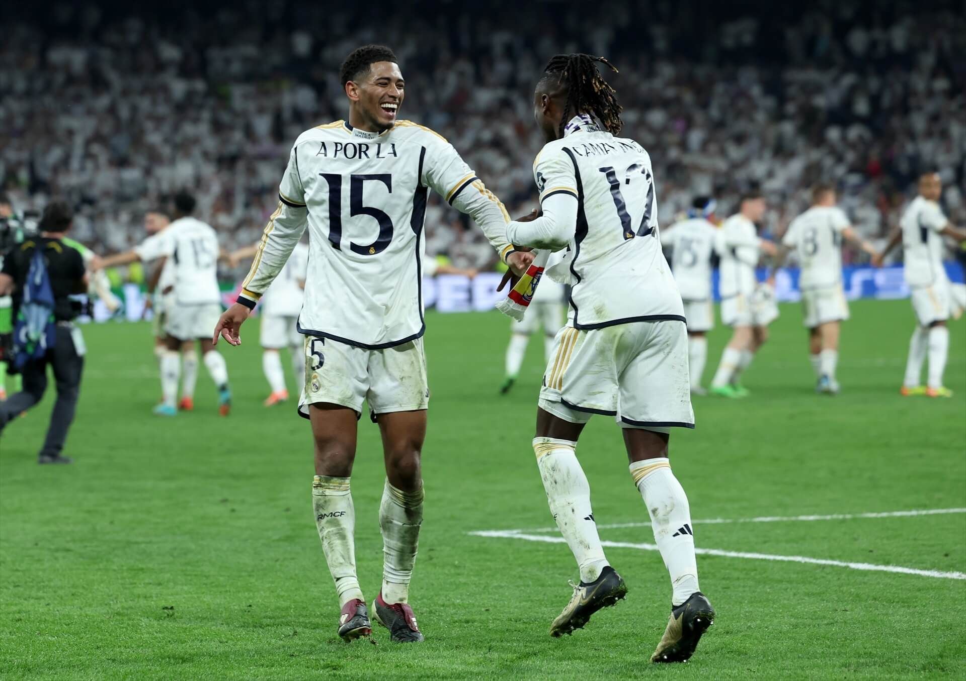  Jude Bellingham en la celebración de la clasificación a la final