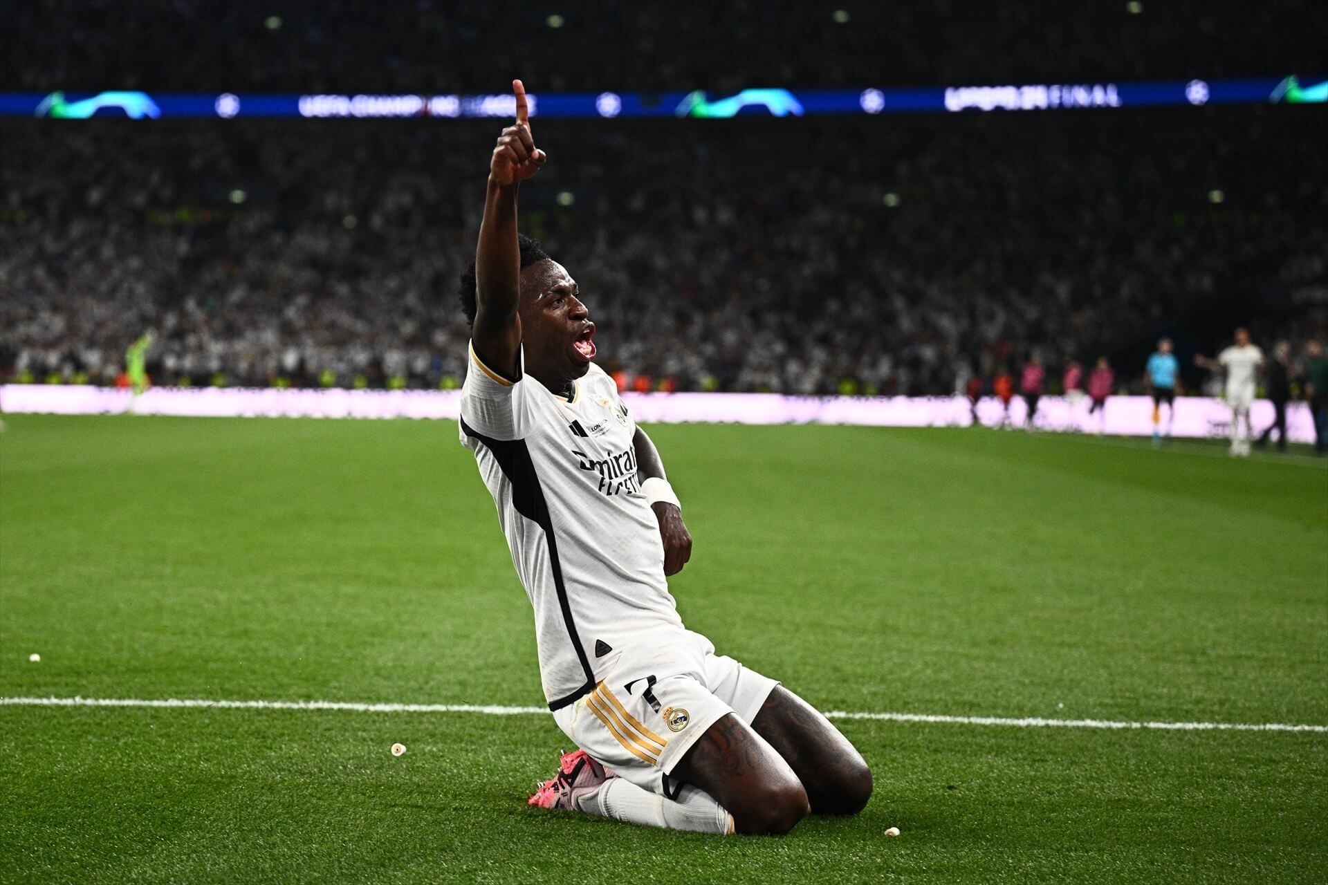  Vinicius Jr celebrando el gol en la final de la Champions