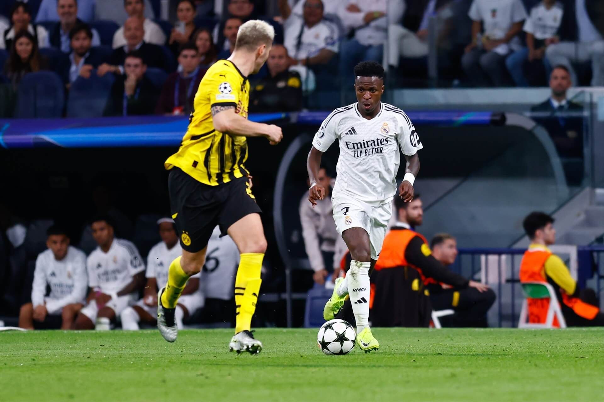  Vinicius Jr en el Santiago Bernabéu, ante el Borussia