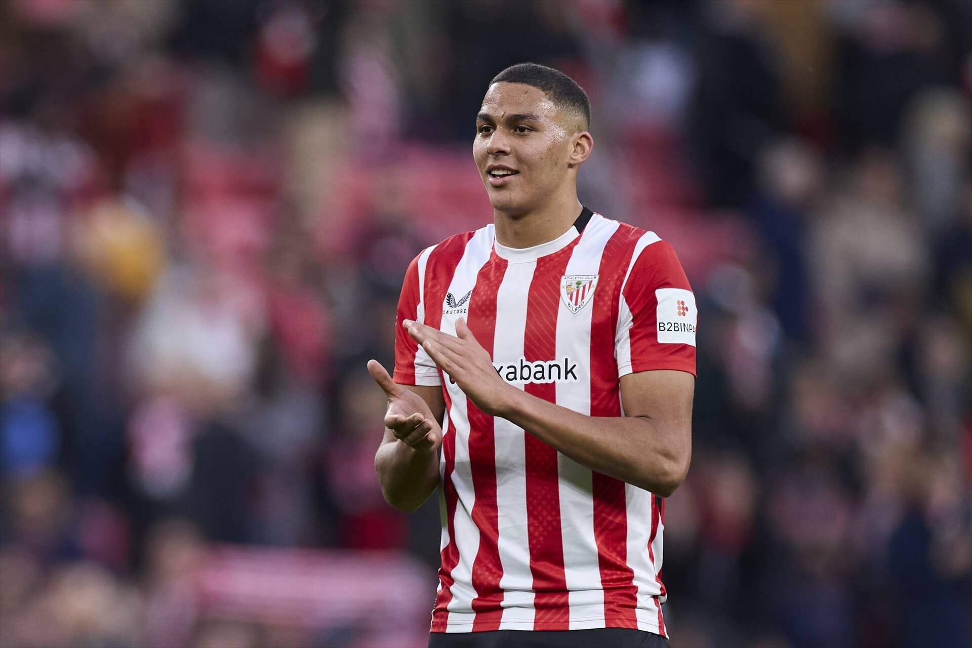 Maroan Sannadi, en un partido con el Athletic.