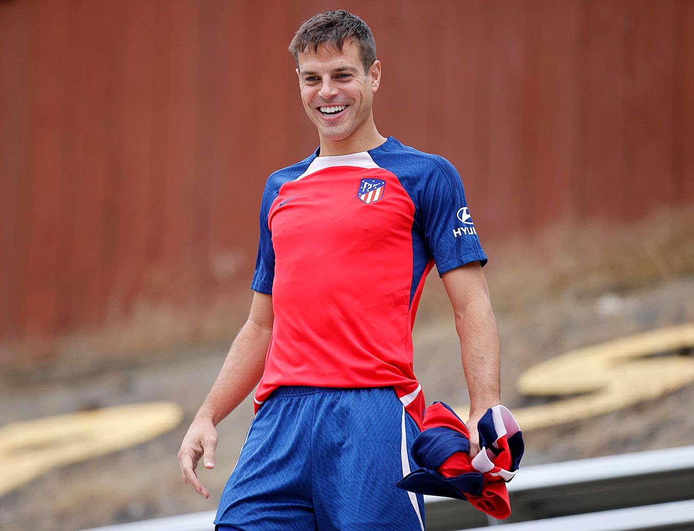 César Azpilicueta, en una sesión del Atlético.