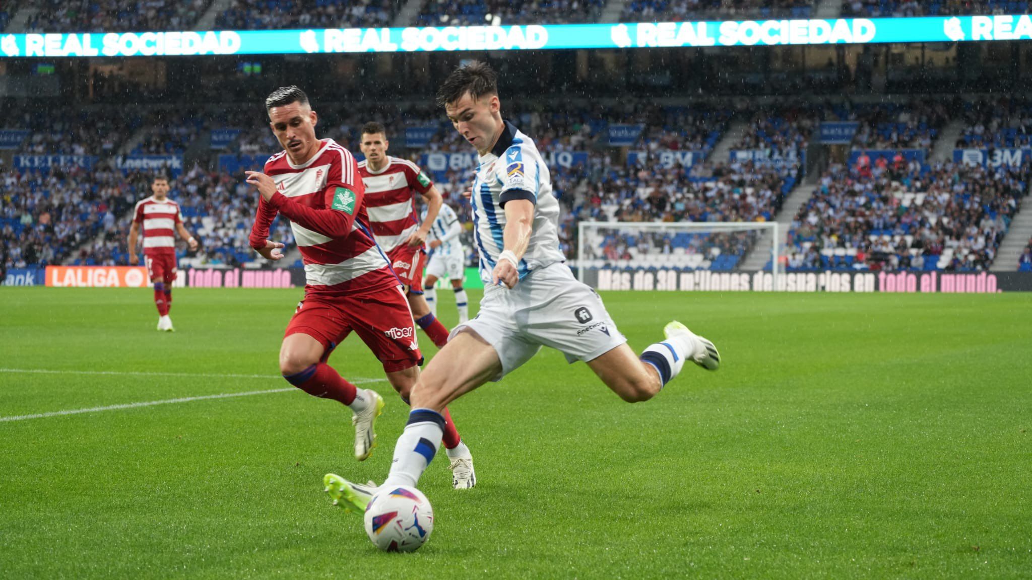 Kieran Tierney, en su debut ante el Granada (Foto: Real Sociedad).