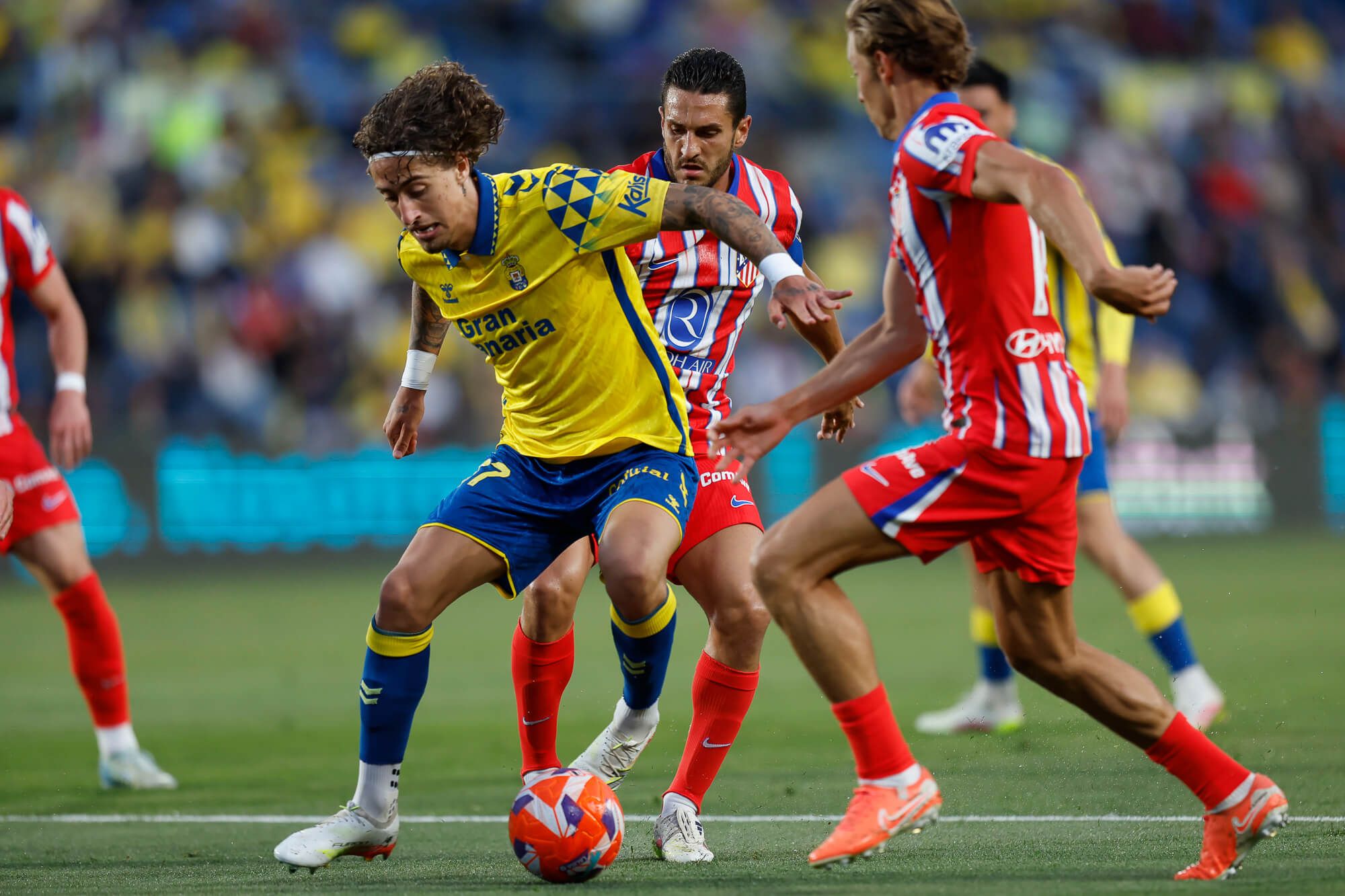  Fábio Silva, durante el Las Palmas-Atlético.