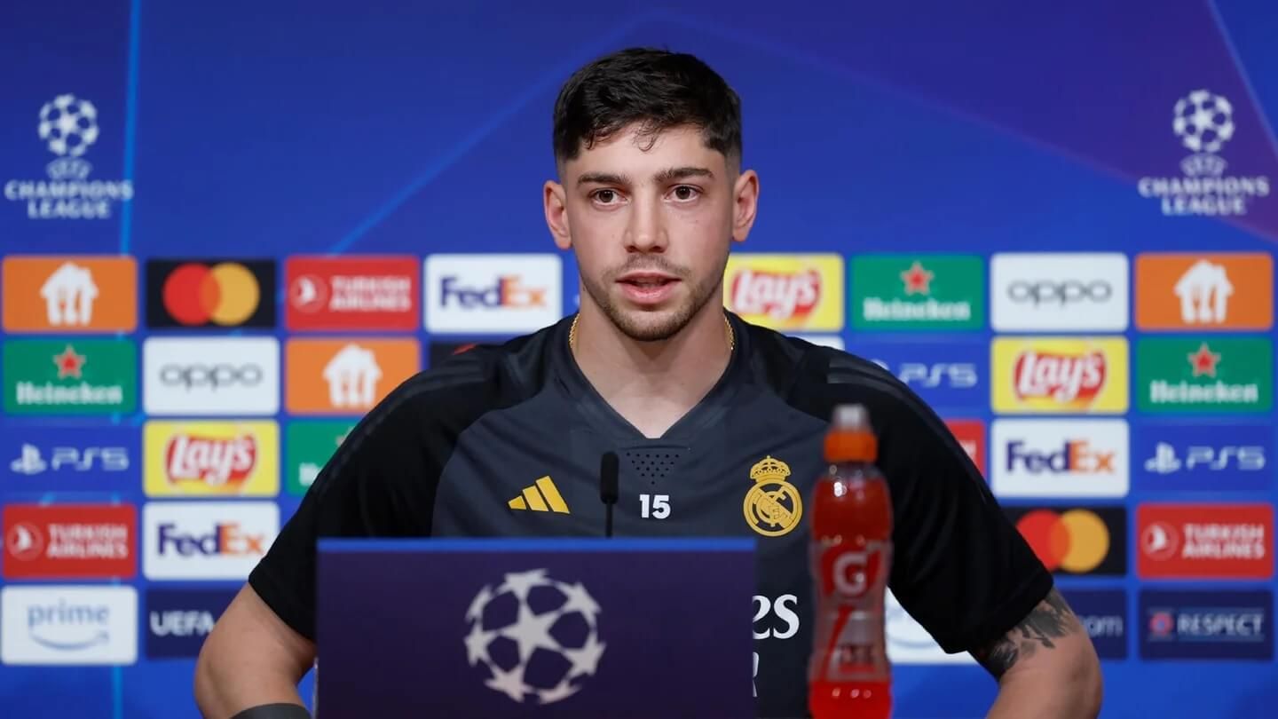 Fede Valverde, en sala de prensa.