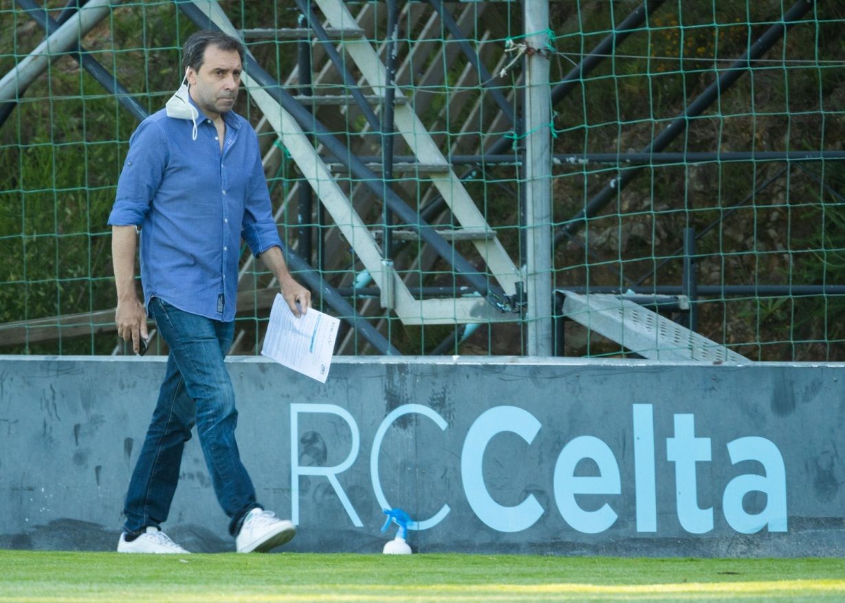  Felipe Miñambres, en un entrenamiento.