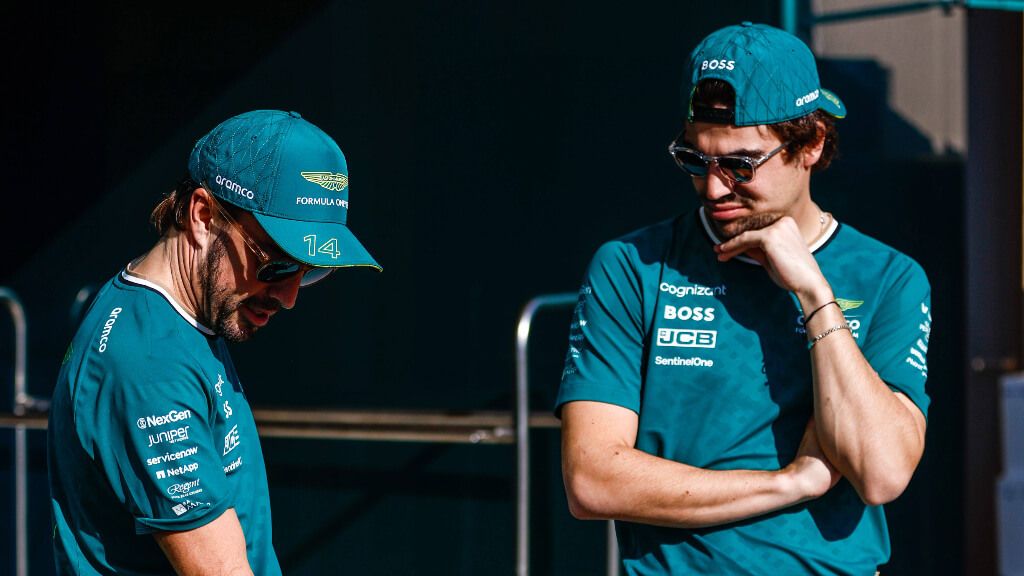  Lance Stroll y Fernando Alonso, en el Gran Premio de Suzuka.