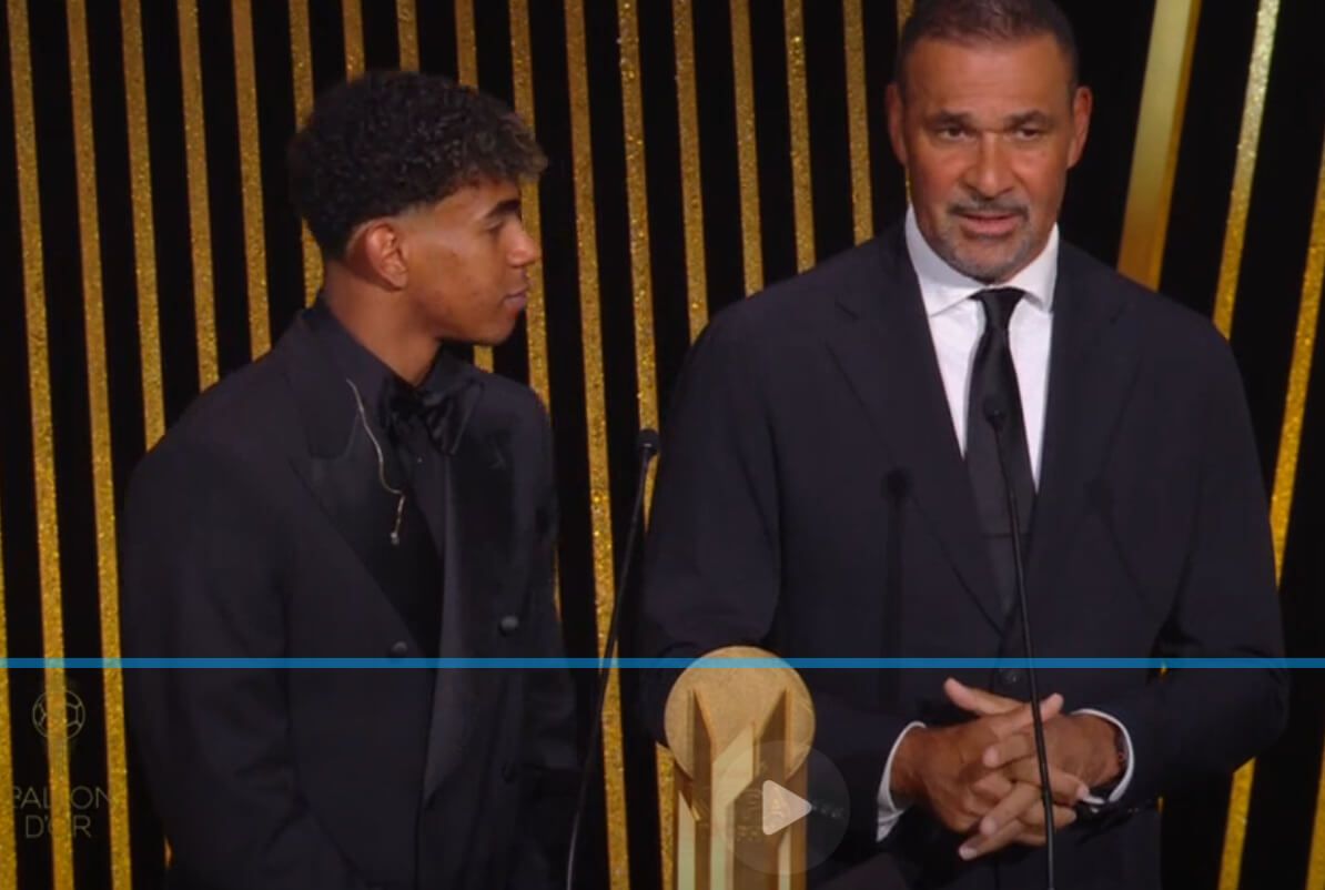  Ruud Gullit y Lamine Yamal en el Balón de Oro 2024