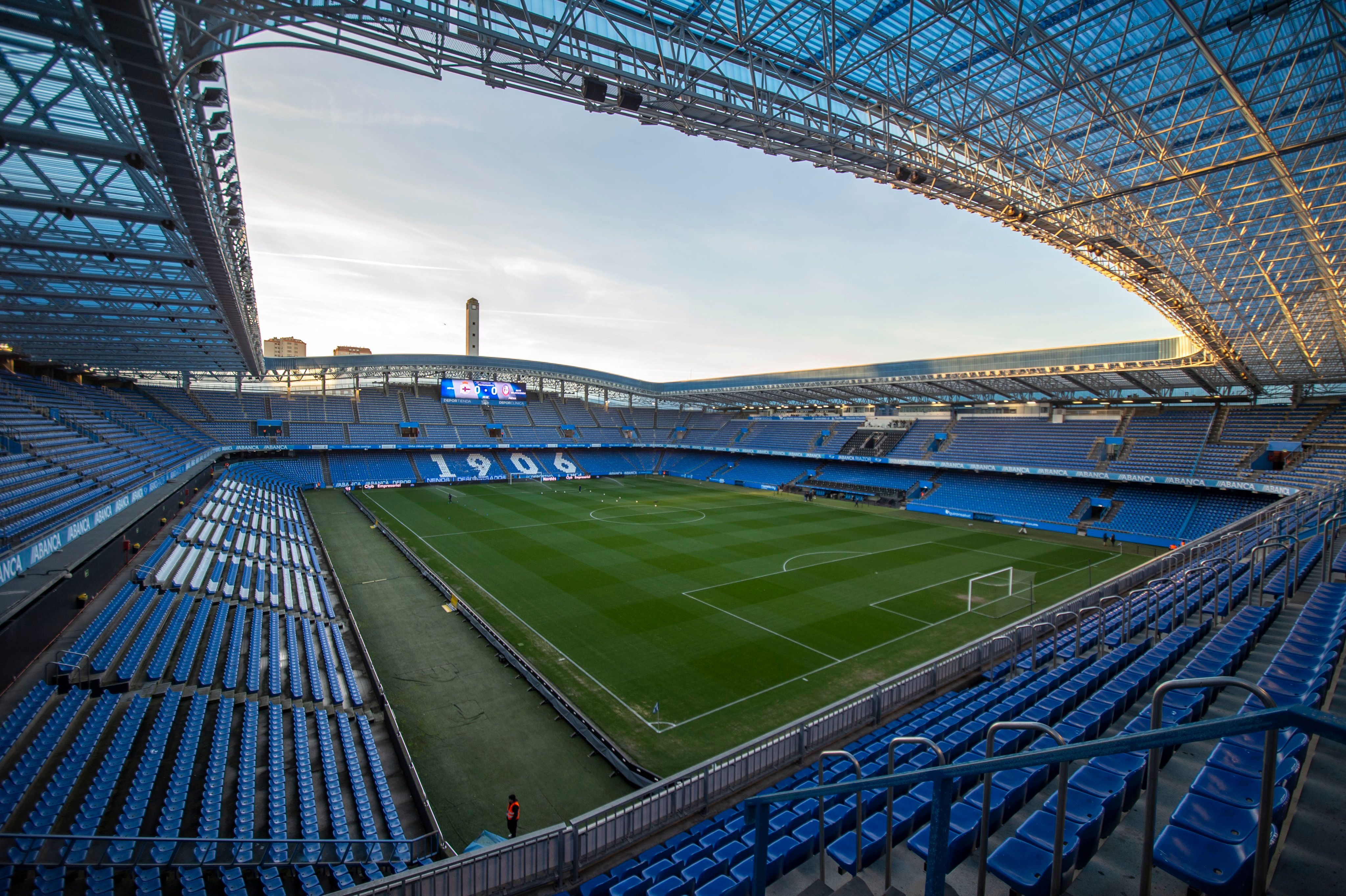  Riazor en las horas previas al duelo ante el Rayo Majadahonda.