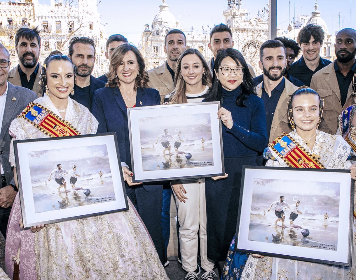  Foto oficial en el balcón con motivo de la Mascletà