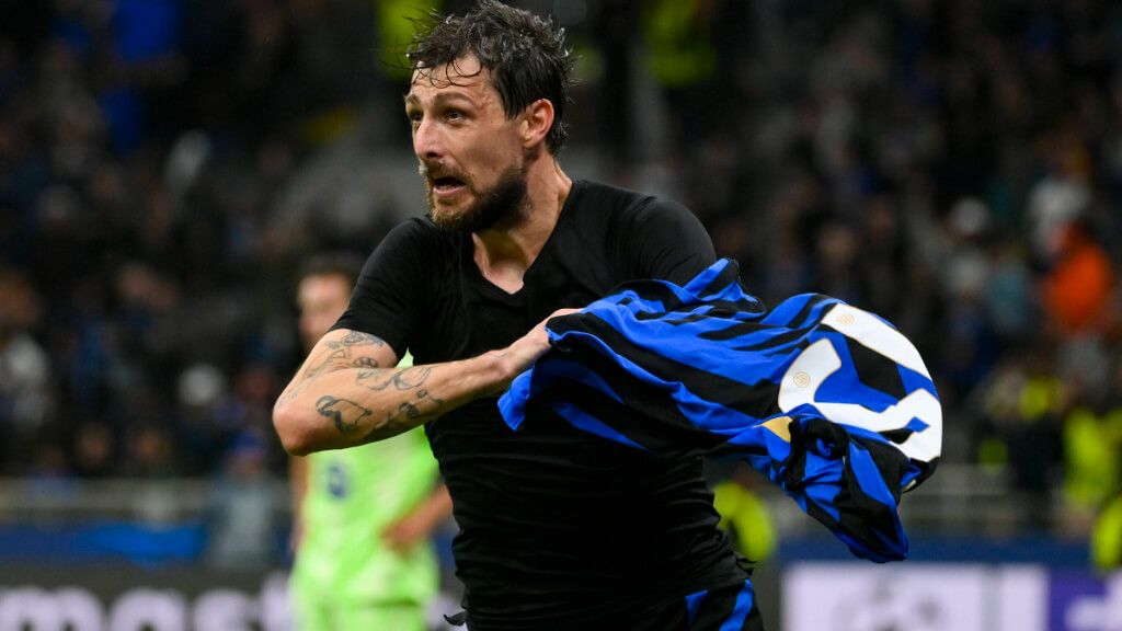  Acerbi celebra el gol ante el Barcelona