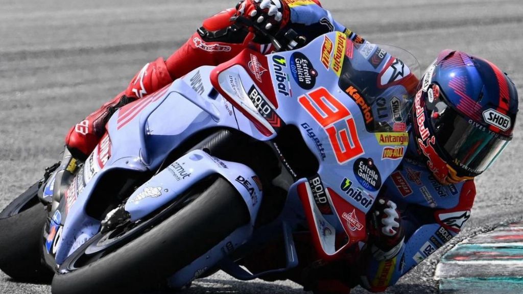  Marc Márquez, durante los test no oficiales en Portimao.