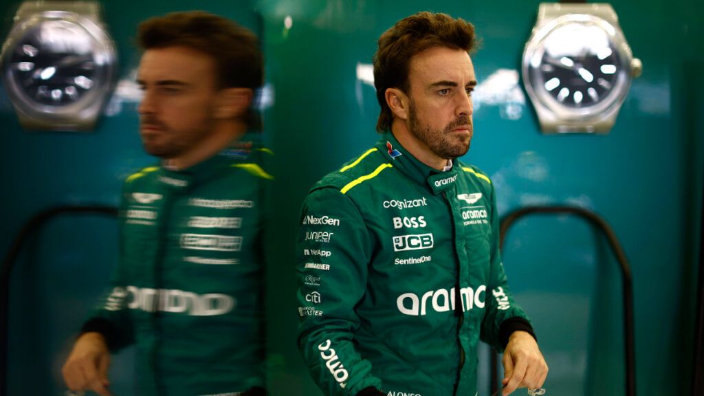  Fernando Alonso, en los test de Bahréin.