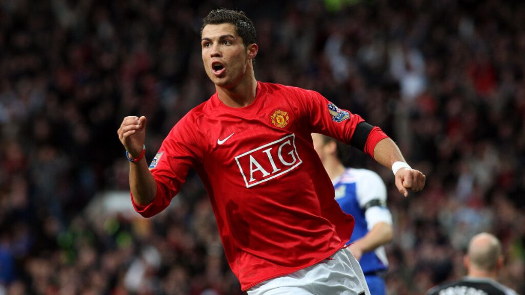  Cristiano Ronaldo en su primera etapa con el Manchester United