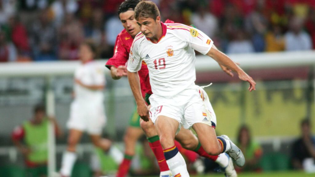  Joaquín Sánchez en sus inicios con la selección española