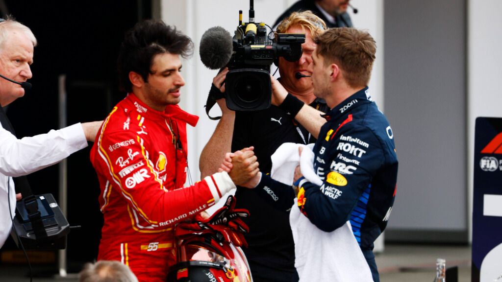 Carls Sainz y Max Verstappen, en el GP de Suzuka.