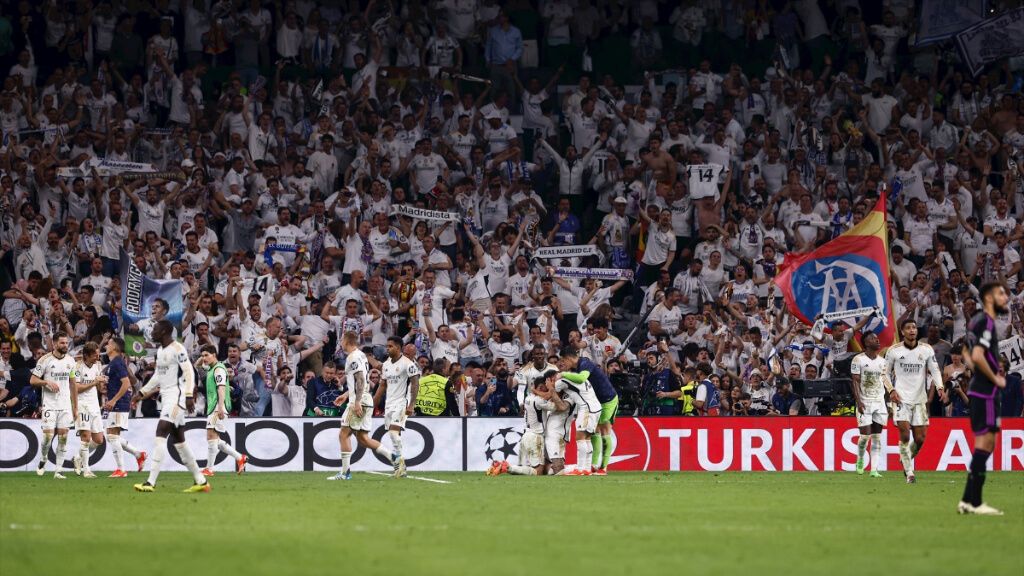 Los jugadores del Real Madrid celebran un gol ante el Bayern de Múnich