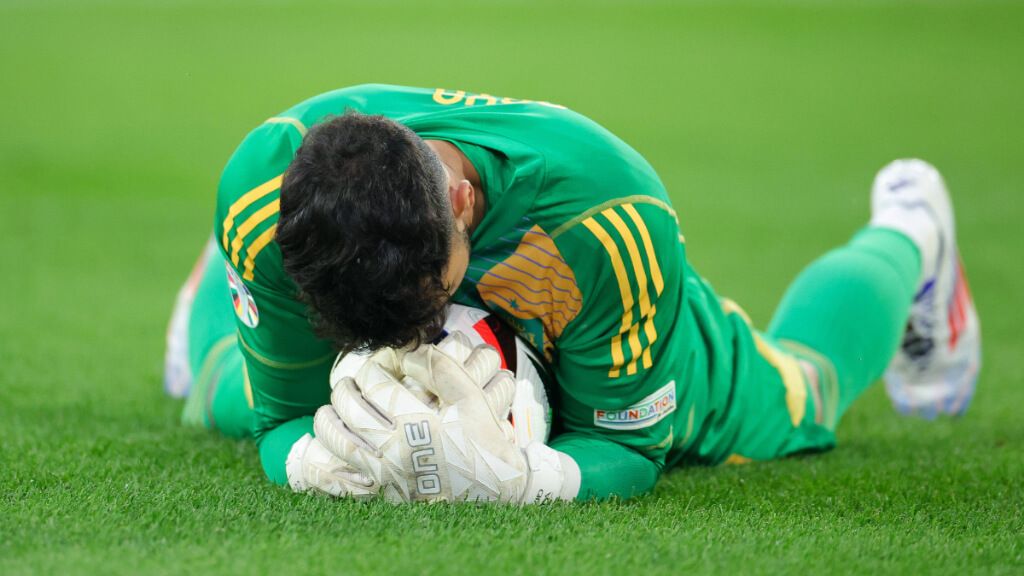 David Raya, durante el Albania-España de la Eurocopa 2024 (foto: Cordon Press).