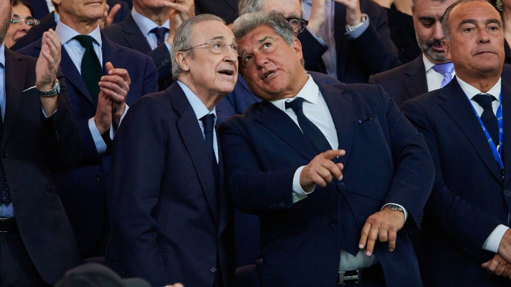  Joan Laporta y Florentino Pérez en el palco (Cordon Press)