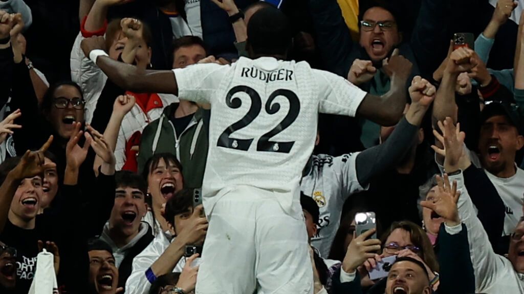  Antonio Rüdiger celebrando su gol ante la Real Sociedad